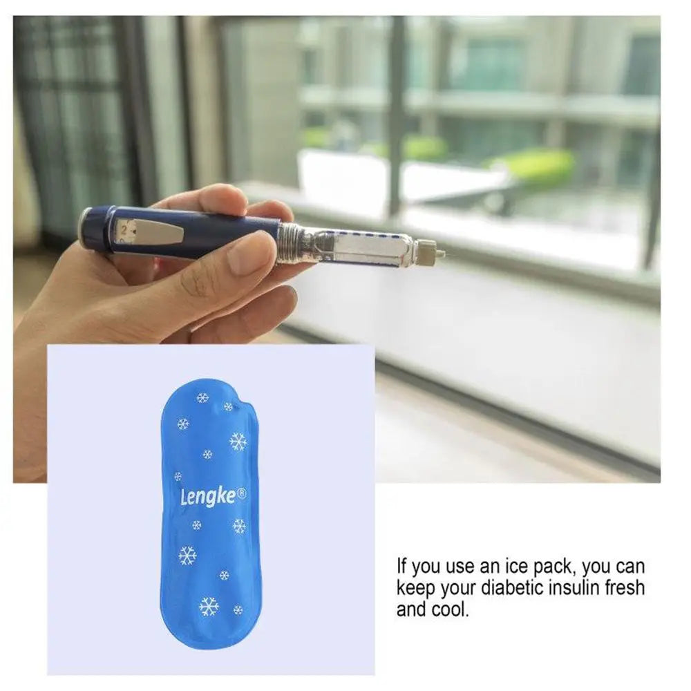 1/2/3pcs Portable Reusable Diabetic Insulin Cooling Bag Cold Gel Ice Pack Protector Pill Refrigerated Ice Pack Cooler Travel