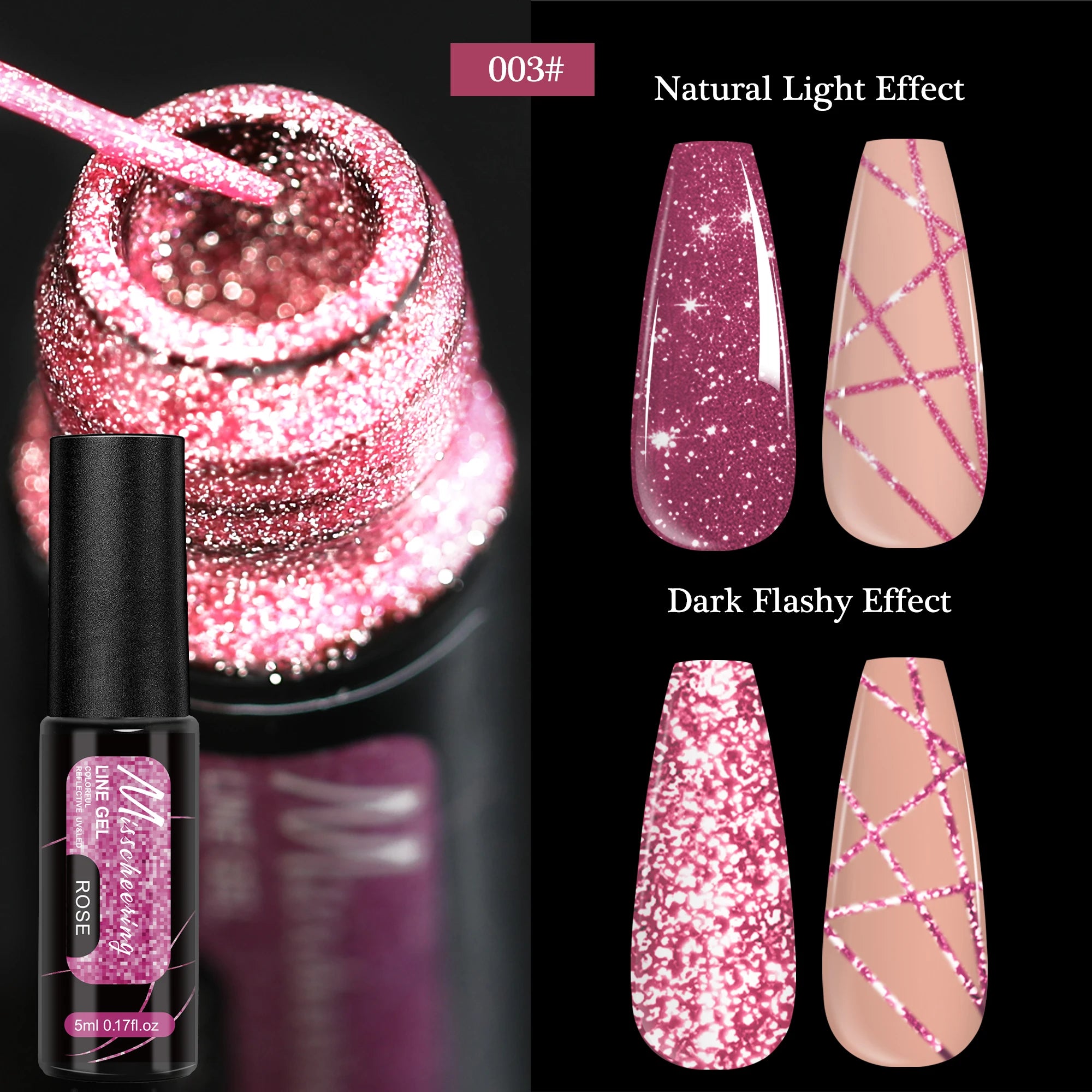 5ml Fluorescent Diamond Line Gel Shiny Painted Gel Nail Polish Semi-Permanent UV Gel Polish Varnish DIY Nail Art Design Salon