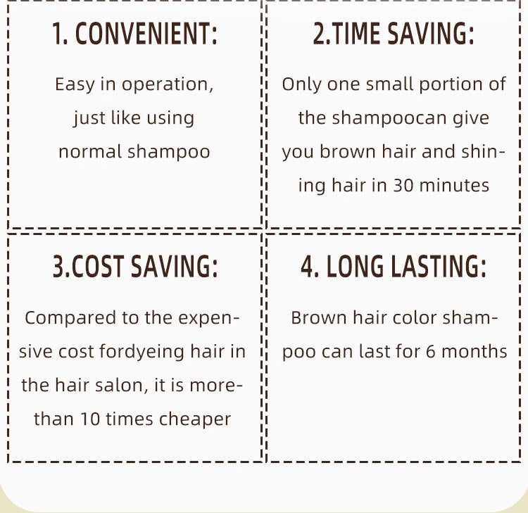420ml Hair Dye,3-in-1 Hair Dye Shampoo Rapid Hair,Cleansing & Moisturising,Smoothing Black Hair Coloring Shampoo,Hair Care