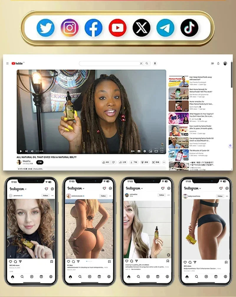 Buttock Enlarge Butt Enhancement Essential Oil Butt Lift Up Firming Big Hip Enhance Cream Butt Breast Plump Growth Sexy BodyCare