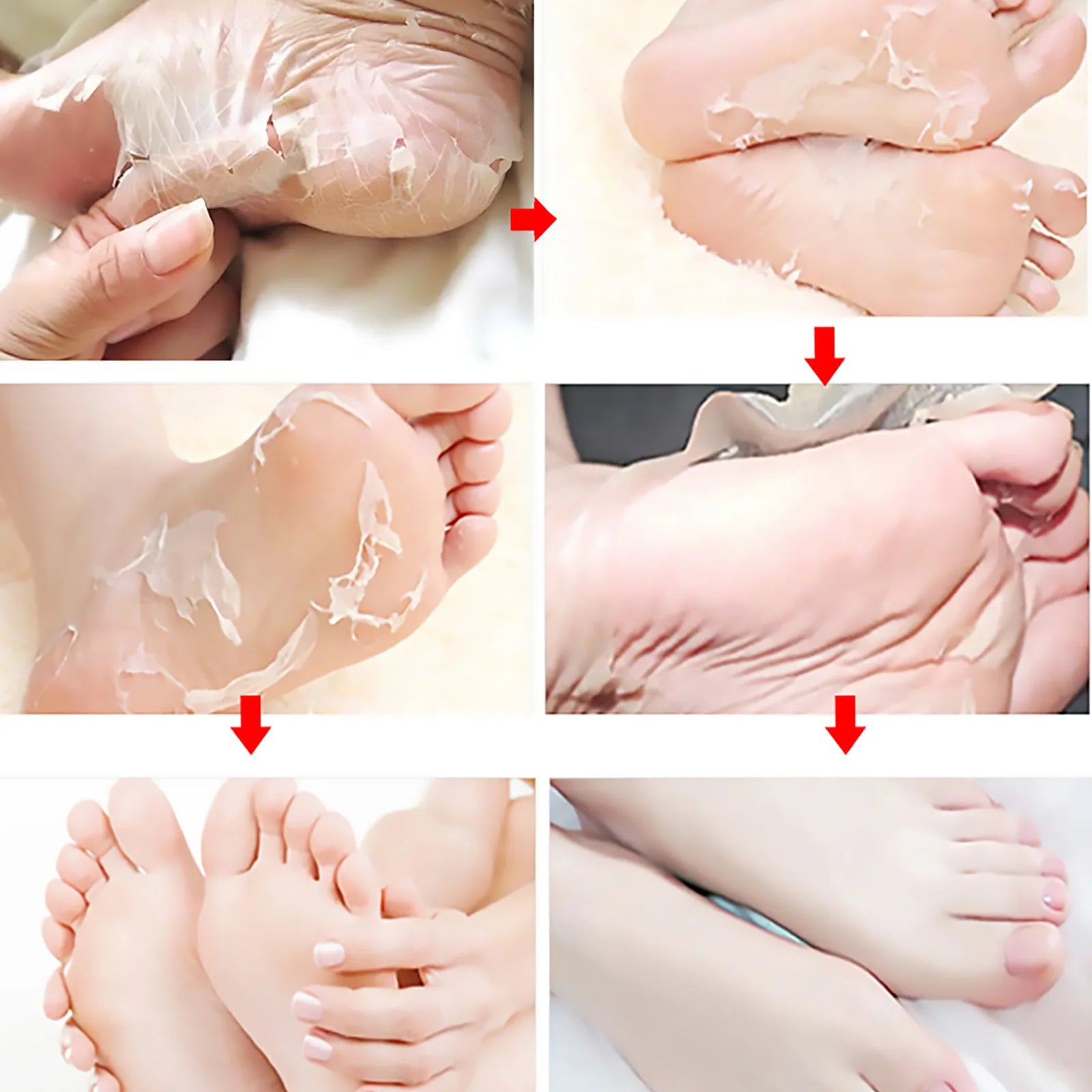Exfoliating Feet Mask Sock Exfoliation Scrub for Feet Mask Remove Dead Skin Moisturizing Pedicure Anti Crack Foot Patch Spa 5PCS