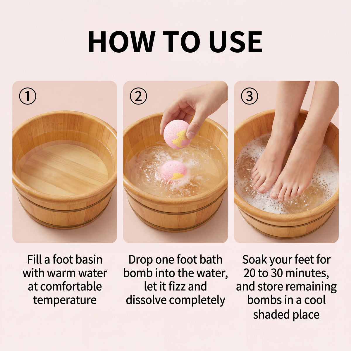 Rose Foot Bath Ball Nourishing Foot Soak Effervescent Tablet Deep Cleaning Exfoliate Feet Skin Relaxing Care Spa Soothe Fatigued