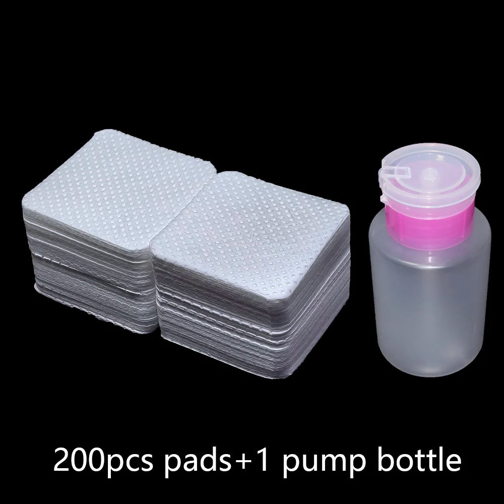 100/200/300Pcs Nail Wipe Cotton Pads Gel Nail Polish Acrylic Remover Lint Free Cotton Nail Wipes