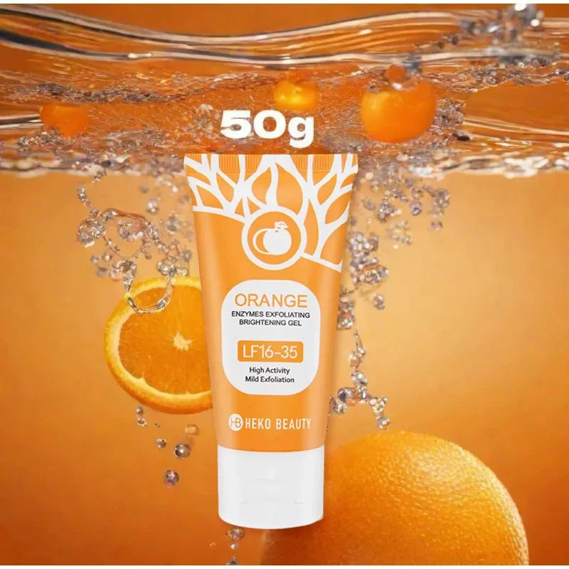 Orange Exfoliating Brightening Gel, Face Body Moisturizing Peeling Scrub, Deep Gentle Cleaning Pores, Remove Blackheads Exfoliat