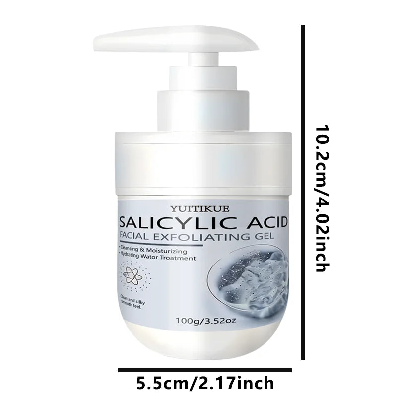YUITIKUE Salicylic Acid Exfoliating Gel - Gentle Cleansing & Moisturizing, Removes Dead Skin for Face & Body, 100g