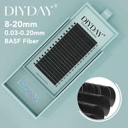 DIYDAY 16Rows Classic Lashes Individual Natural False Mink Eyelashes B C CC D DD Curl Eyelash Extension Supplies for Makeup