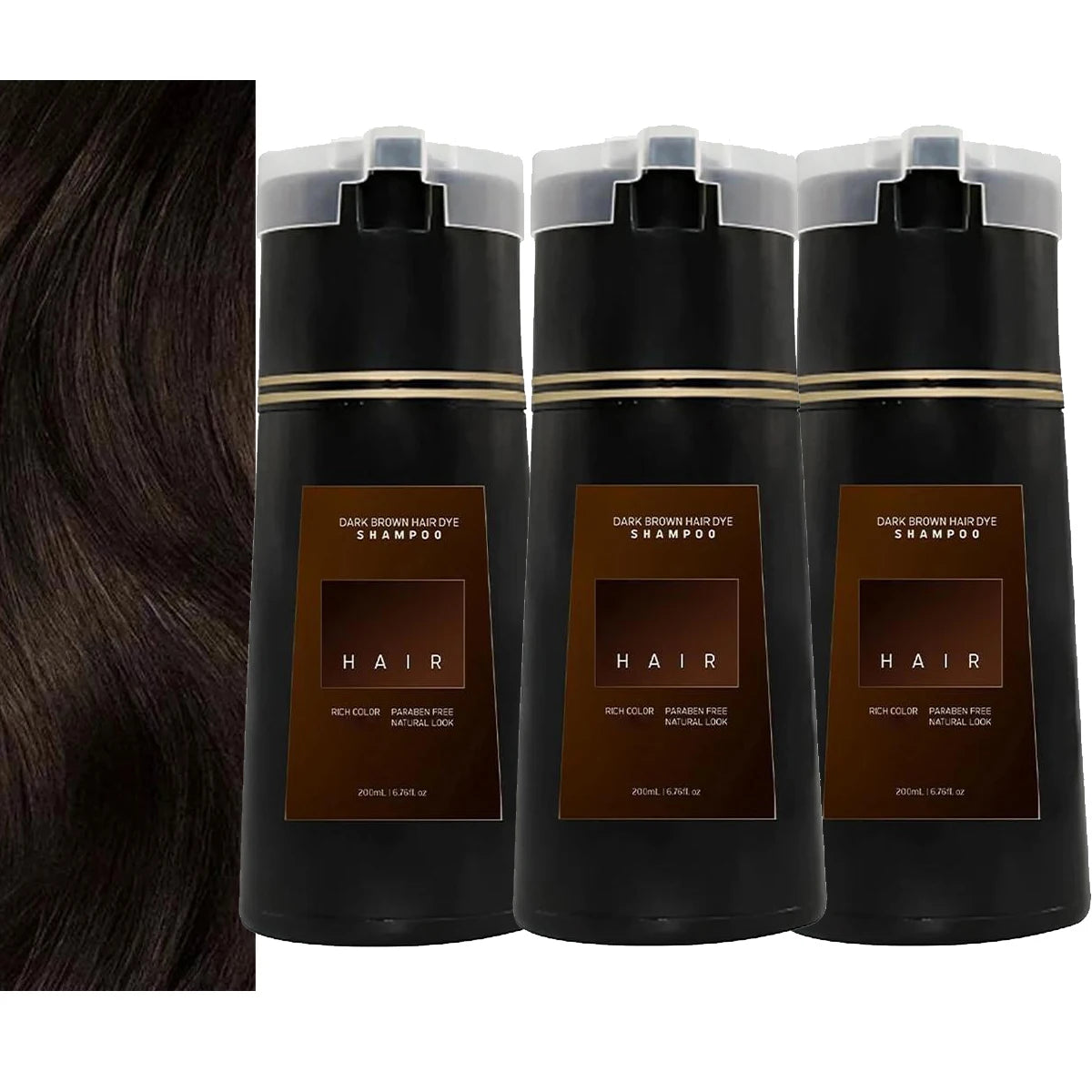 1/2/3PCS Black Hair Dye Shampoo Nova Hair Instant Dye Shampoo,Hair Dye Coloring  For Gray Hair Long Lasting Color in Minutes