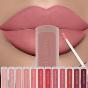 12 Colors Matte Velvet Sexy Lip Gloss Waterproof Long-Lasting Non-stick Cup Lip Glaze Nude Liquid Lipstick Lips Makeup Cosmetics