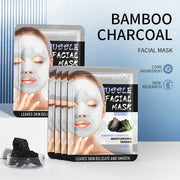 20 Pieces of Bamboo Charcoal Bubble Mask, Moisturizing and Nourishing, Deep Cleansing, Gentle and Skin-Friendly Texture, High-Fitting Mask That Can Purify and Soften the Skin