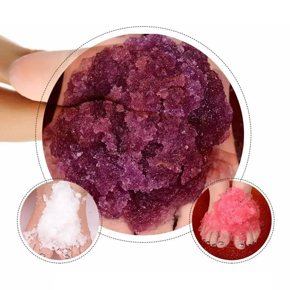 Rose Mint Lavender Bubble Bath Salt Powder Foot Bath Crystal Mud Body Scruber Skin Care Exfoliation SPA Foot Care