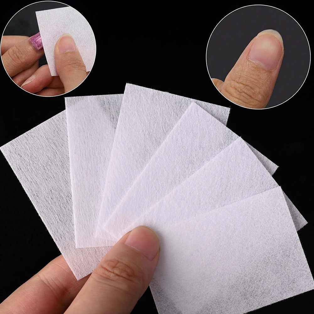 100/3000Pcs Professional Nail Wipe 100% Cotton Pads Lint-Free Nail Cotton Gel Polish Remover Nail Art Cleaning Tools