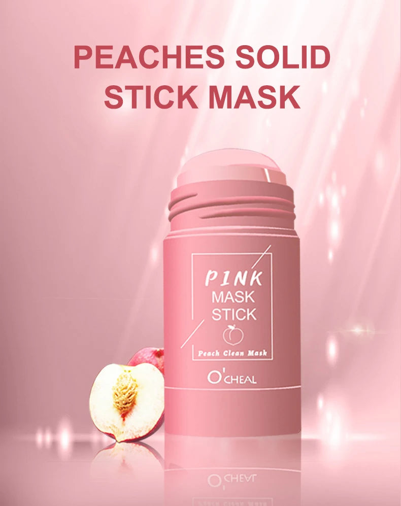 Ocheal Mask Green Tea Bamboo Charcoal Solid Facial Cleansing Stick Deep Cleansing Pores, Removes Blackheads, Controls Oil, Moisturizes and Hydrates, Smear-On Mud Mask for Men and Women.