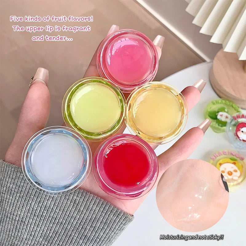 Shaqinuo Jelly Lip Mask Moisturizing and Hydrating Sleep Fruit Lip Balm for Students to Reduce Lip Lines and Prevent Dryness, a Christmas Gift Essential for Autumn and Winter.