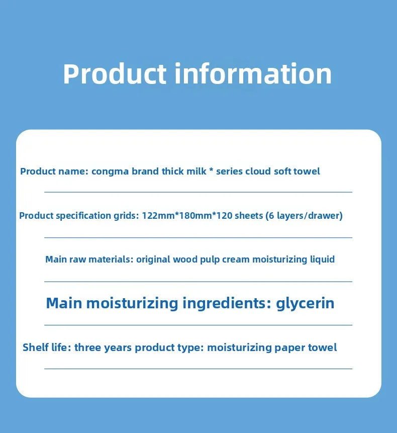 15 Packs 120 Pieces/Pack Thickened 6 Layers Baby Tissue Cream Moisturizing Cloud Tissue Soft Gentle Wipes for Sensitive Skin