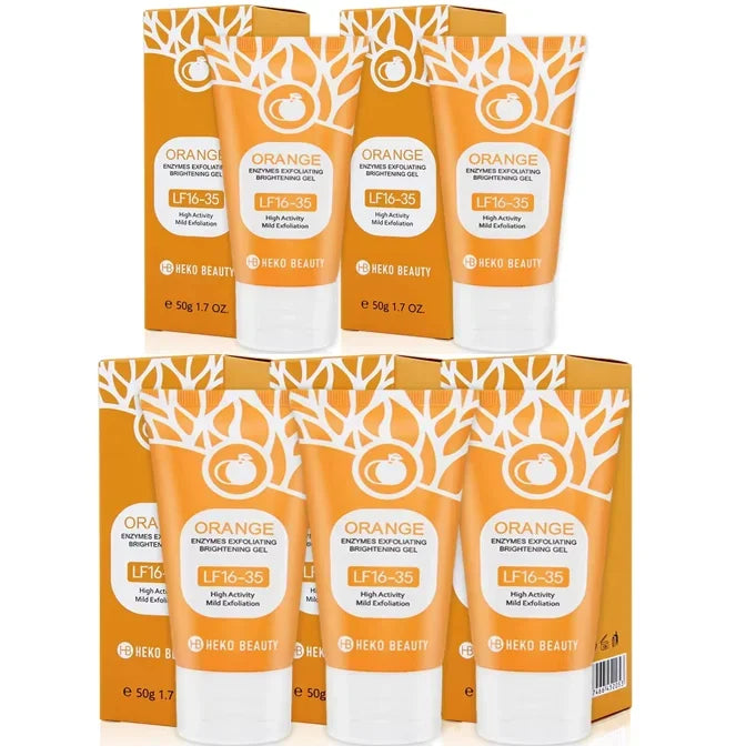 Orange Exfoliating Brightening Gel, Face Body Moisturizing Peeling Scrub, Deep Gentle Cleaning Pores, Remove Blackheads Exfoliat