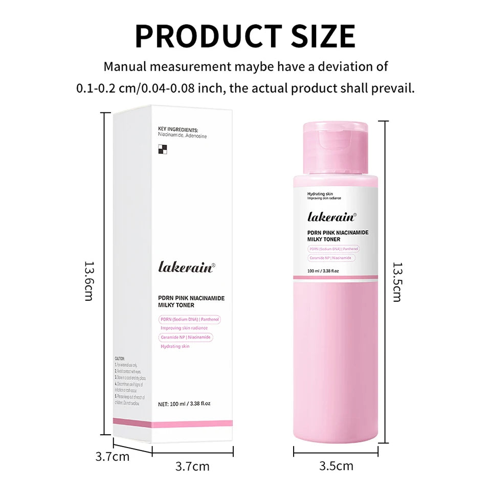 Pink Niacinamide Milky Toner Long-lasting Hydration Even Skin Tone Quickly Absorbed Achieve Dewy Glass Skin Daily Milky Toner