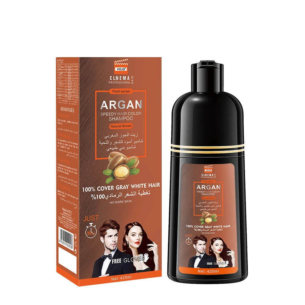 420ml Hair Dye,3-in-1 Hair Dye Shampoo Rapid Hair,Cleansing & Moisturising,Smoothing Black Hair Coloring Shampoo,Hair Care