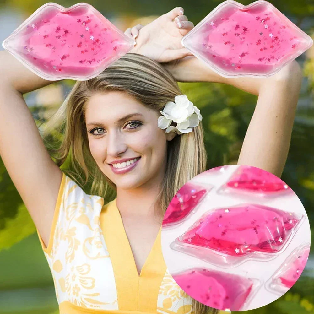 Lip Gel Ice Packs Cold Use for Lip Surgery Flexible Reusable Cooling Pad Cold Compress for Cosmetic Injuries Pain Relief