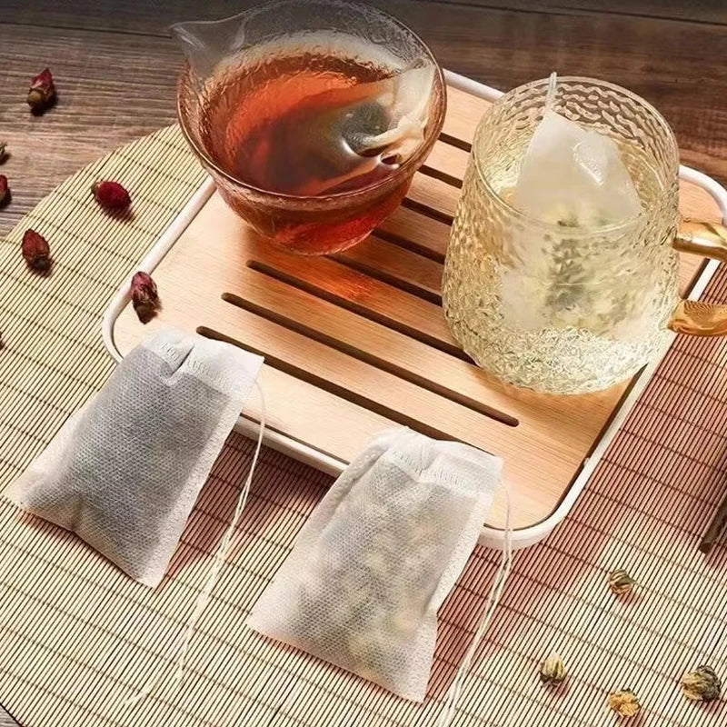 100pcs Disposable Tea Filter Bags; Drawstring Filter Tea Bags 100pcs Disposable Tea Filter Bags; Drawstring Filter Tea Bags