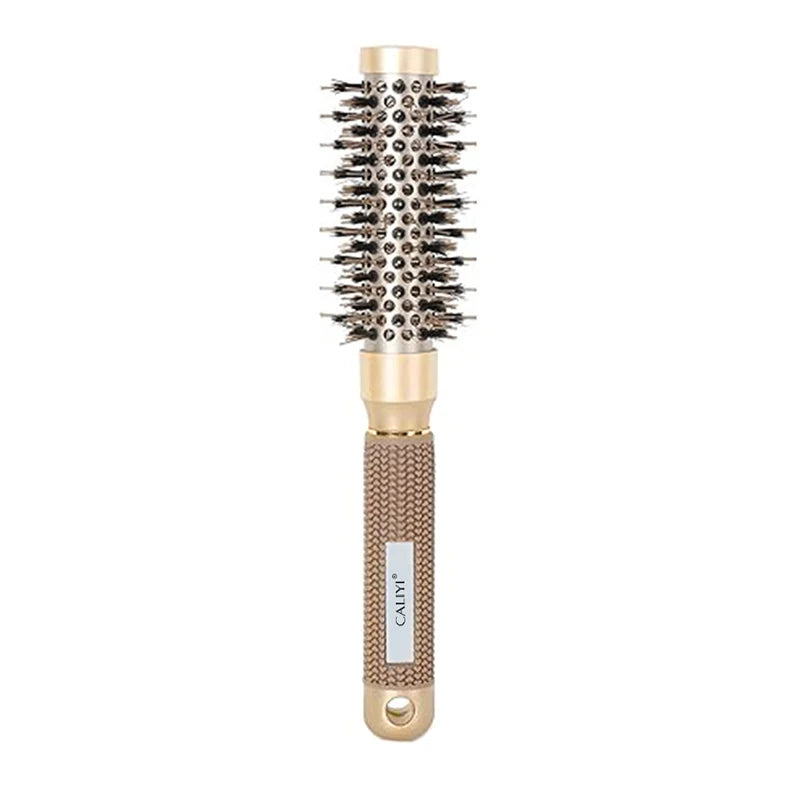 4 Sizes Curling Hair Comb Heat Conductive Aluminum Barrel Volumizing Curling Styling Brush with Air Vent Boar Bristle Hair Brush