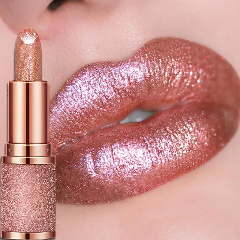 Glitter Lipstick Temperature Color Changing Long Lasting Lip Tint Waterproof Red Pink Sexy Lips Cosmetics Makeup