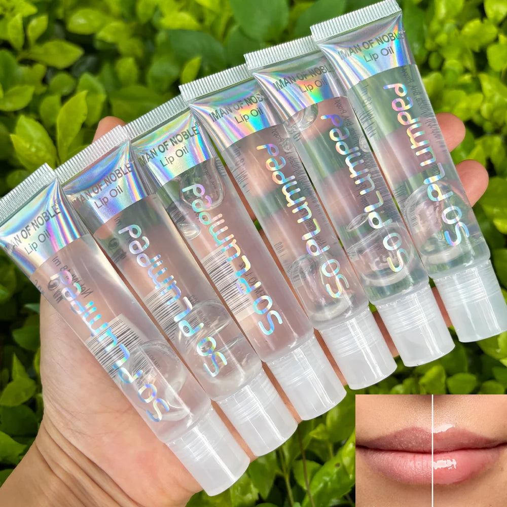 6Pcs Fruity Flavor Watery Glossy Lip Gloss Set Clear Lip Gel Hydrating Moisturizing Lip Gloss Women Lips Makeup