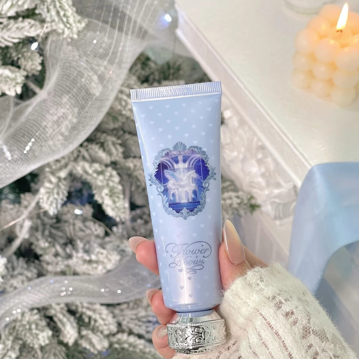 Flower Knows Christmas Limited Scented Hand Cream Strawberry Cupid Collection Moisturizing Hydrating Softening Hand Lotion Holid