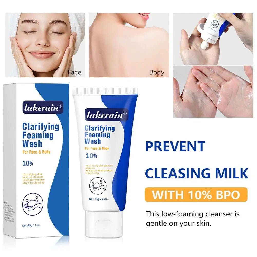 Foaming Wash Facial Cleanser Deep Cleaning Oil-Control Moisturizing Gentle Formula For Face Body Cleaning Skin Care Product