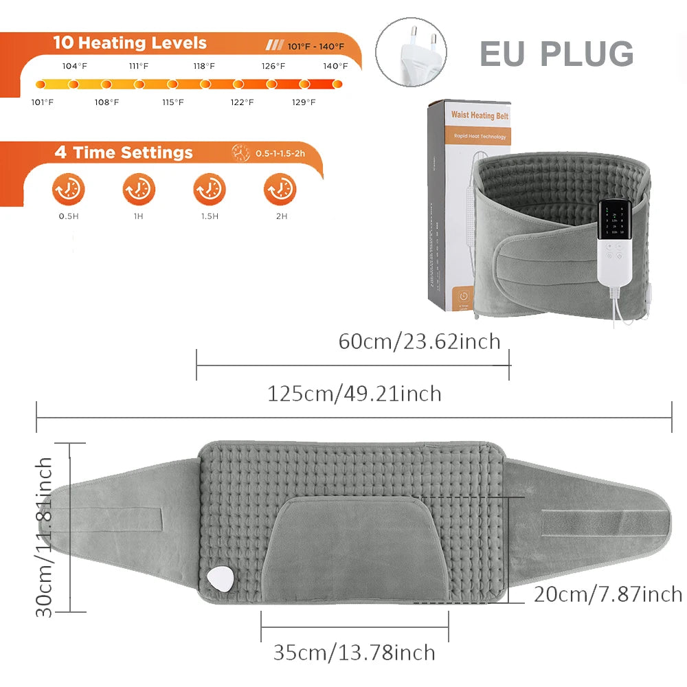 Home Electric Heating Pad Back Shoulder Office Winter Warming Blanket 10 Heat Thermal Mat Abdomen Period Menstrual Belt