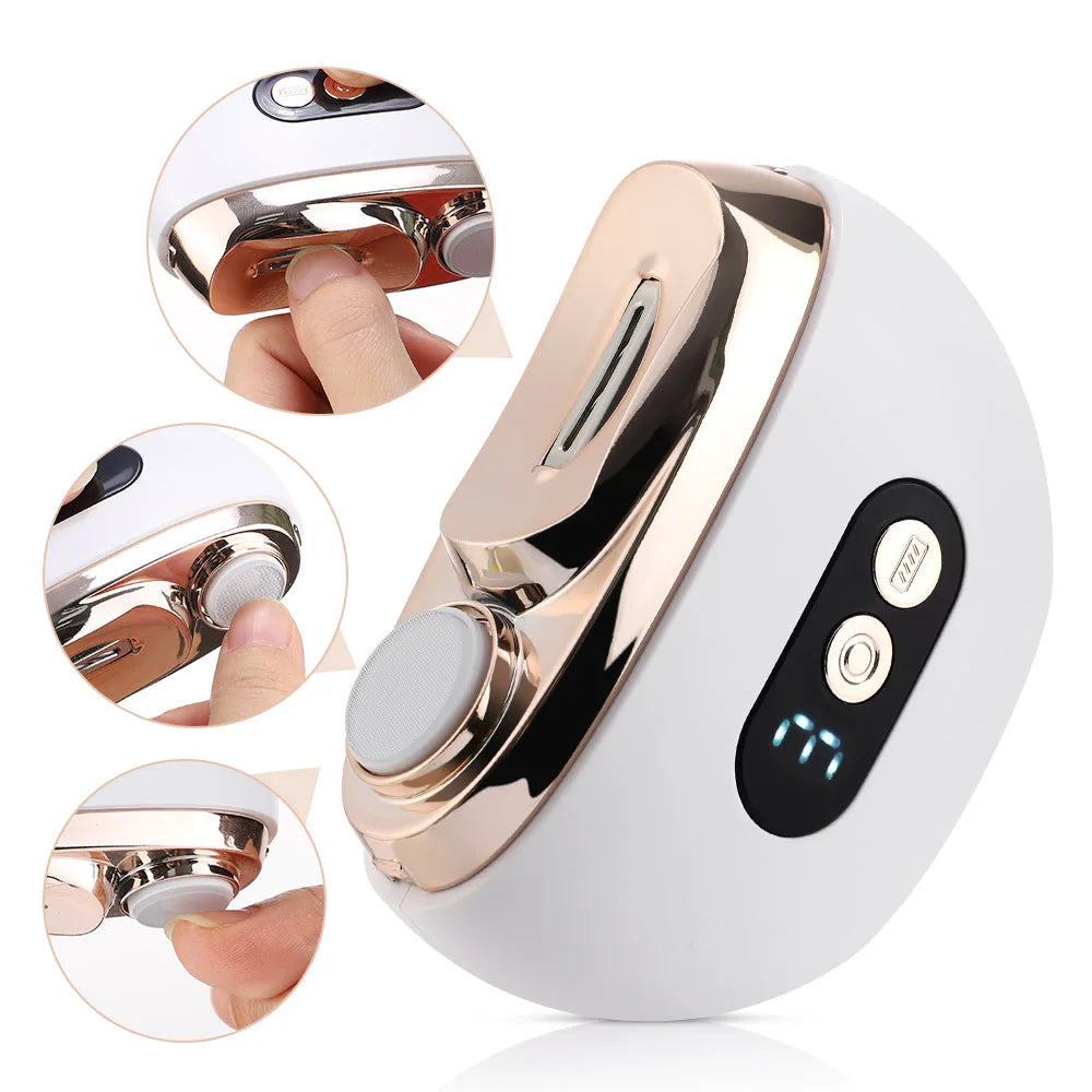 Electric Nail Clipper Cutter With LED Light 2in 1 Automatic Nail Grinder Trimmer For Baby Adult Mini Manicure Tools Nail Care