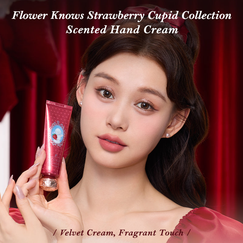 Flower Knows Christmas Limited Scented Hand Cream Strawberry Cupid Collection Moisturizing Hydrating Softening Hand Lotion Holid