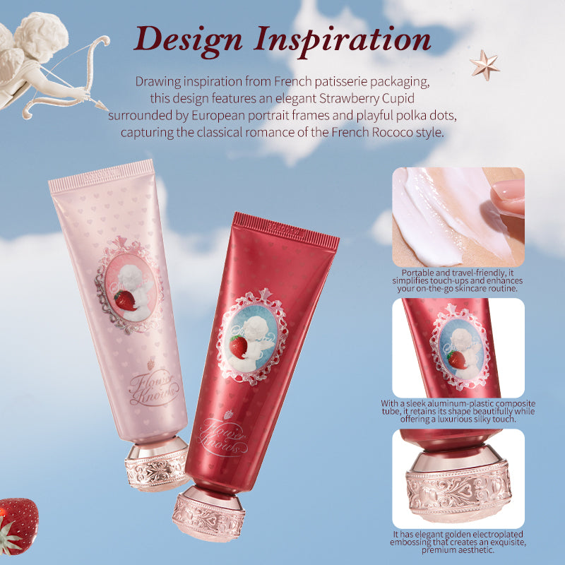 Flower Knows Christmas Limited Scented Hand Cream Strawberry Cupid Collection Moisturizing Hydrating Softening Hand Lotion Holid